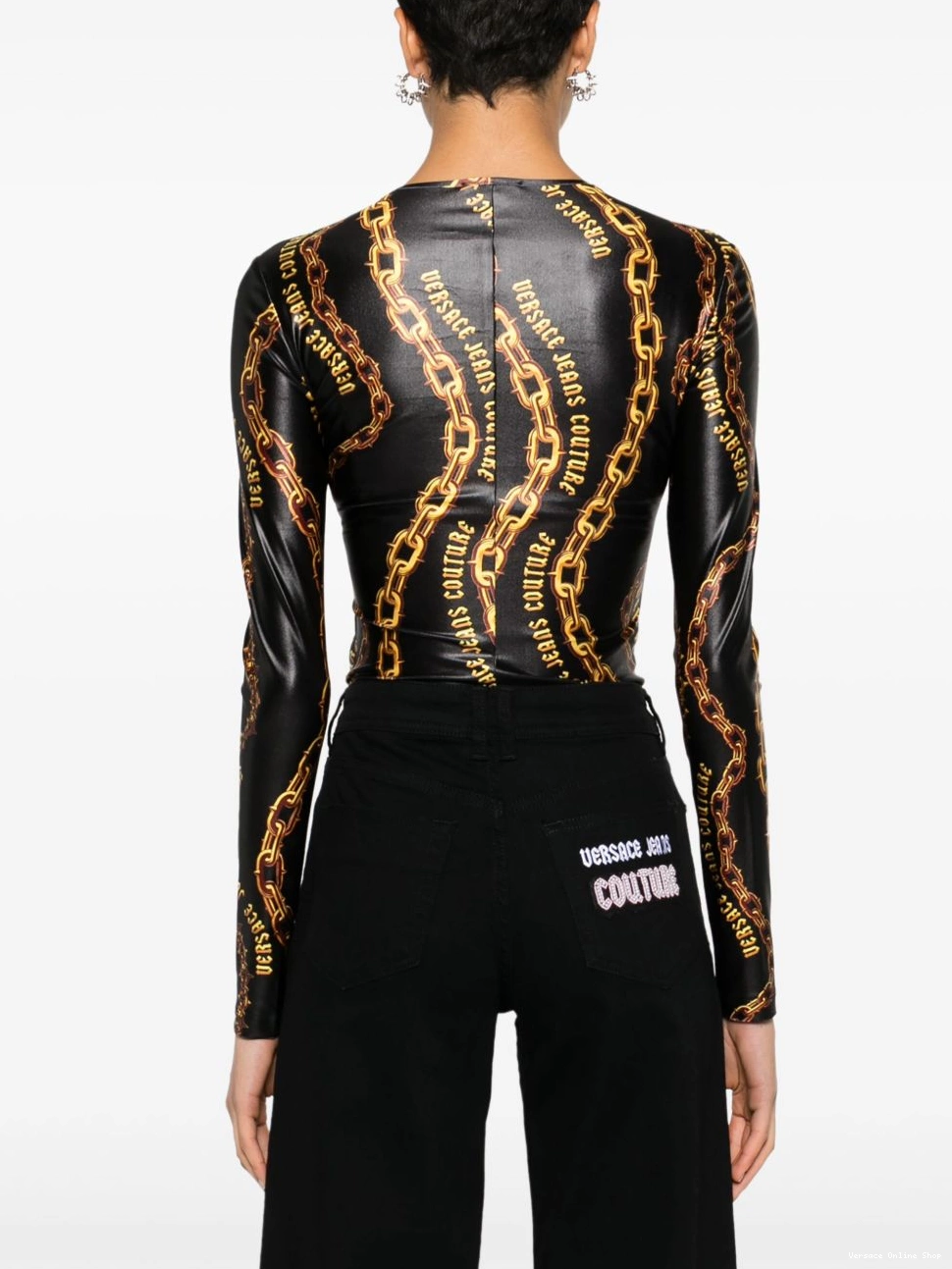 Cheap Versace Chain Couture Women bodysuit Couture Jeans 0520
